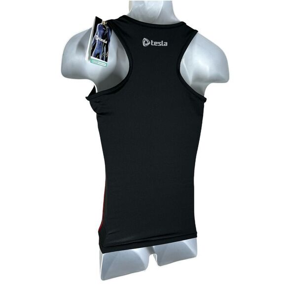 Tesla Black Sleeveless Racerback Athletic Base Tank Top Men’s Size Small NWT - Picture 2 of 6